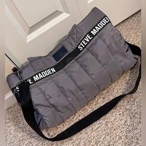 Steve Madden logo duffel bag